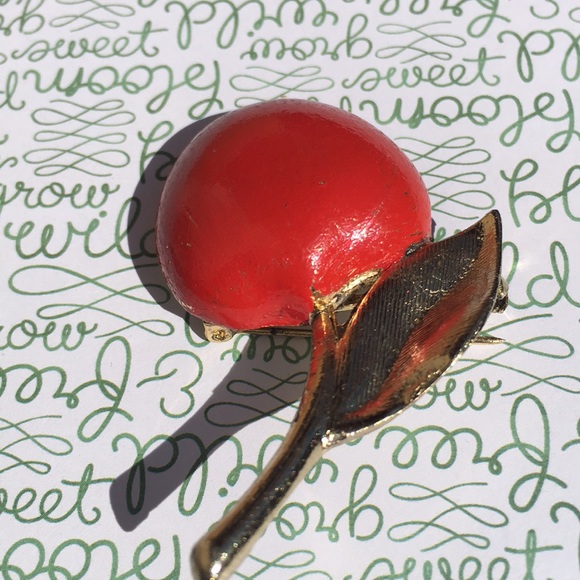 Cherry brooch pin 2.25“ by 1” pin up style - Picture 6 of 8